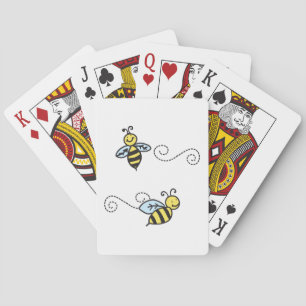 Bees Playing Cards