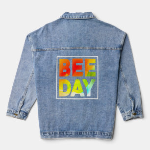 Bees Save Environment Honey Climate Protection  Denim Jacket