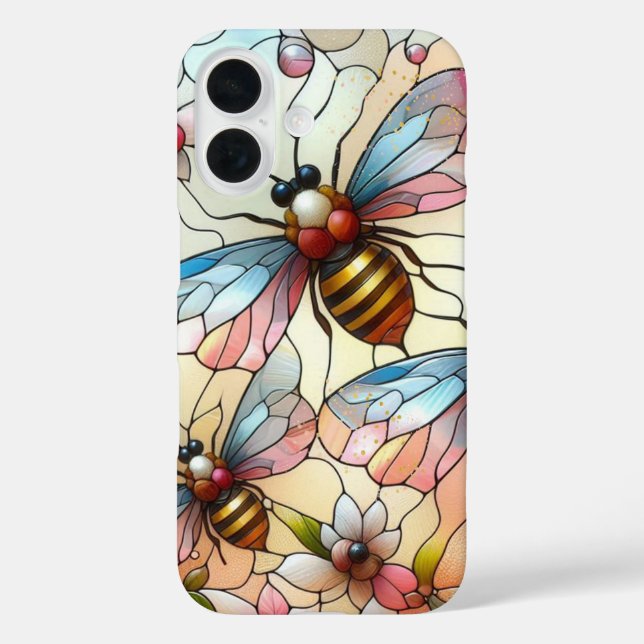 Bees Stain Glass Effect   Case-Mate iPhone Case (Back)