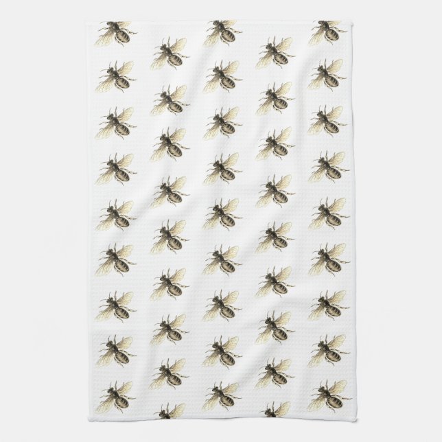 Bees Tea Towel (Vertical)
