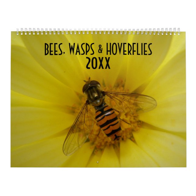 Bees Wasps and Hoverflies Custom Calendar (Cover)