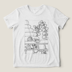 Bees with a hive to colour Tri-Blend shirt