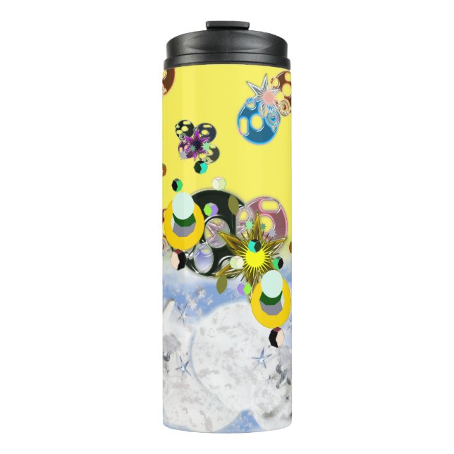 Bees Yellow  Thermal Tumbler (Front)