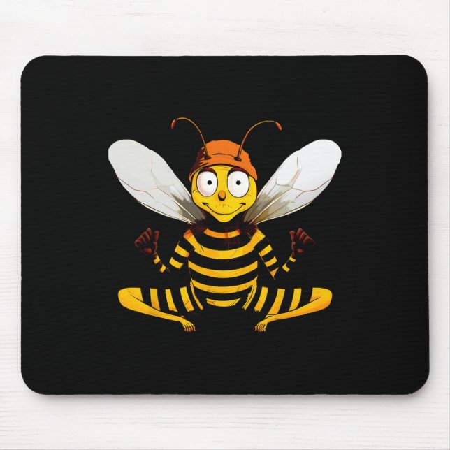 Bees Yogayogi Bee  Mouse Mat (Front)