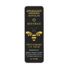 Beeswax Peppermint Lip Balm Label with Bee Heart