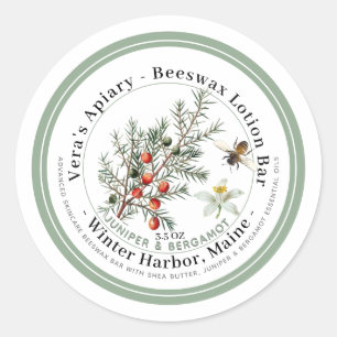 Beeswax Skincare Lotion Bar Label