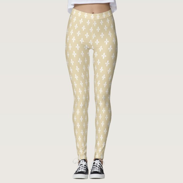 Beeswax Victorian Fleur de Lys Leggings (Front)