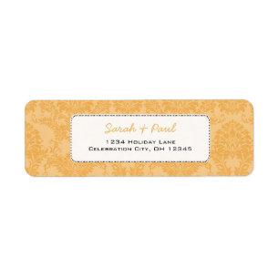 Beeswax Vintage Damask Return Address