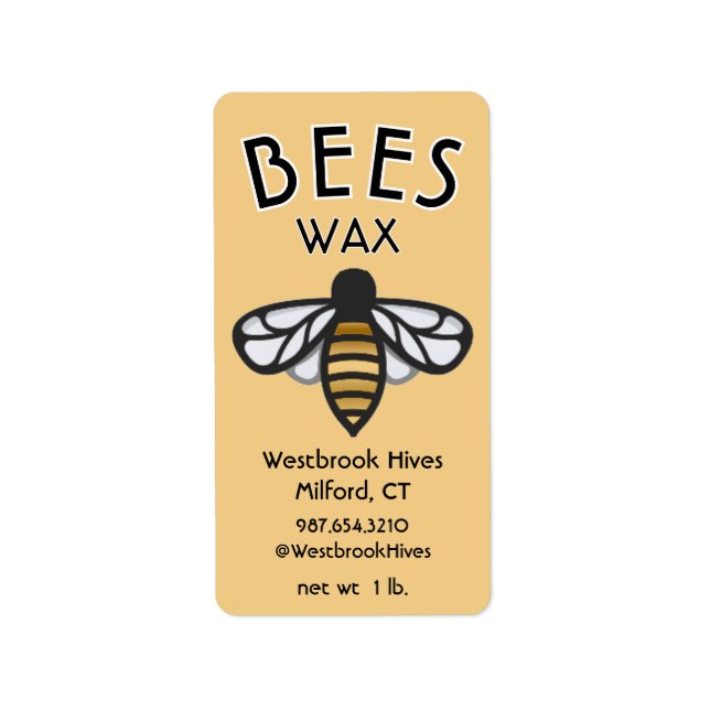 Beeswax with Bee yellow Beeswax label  (Front)
