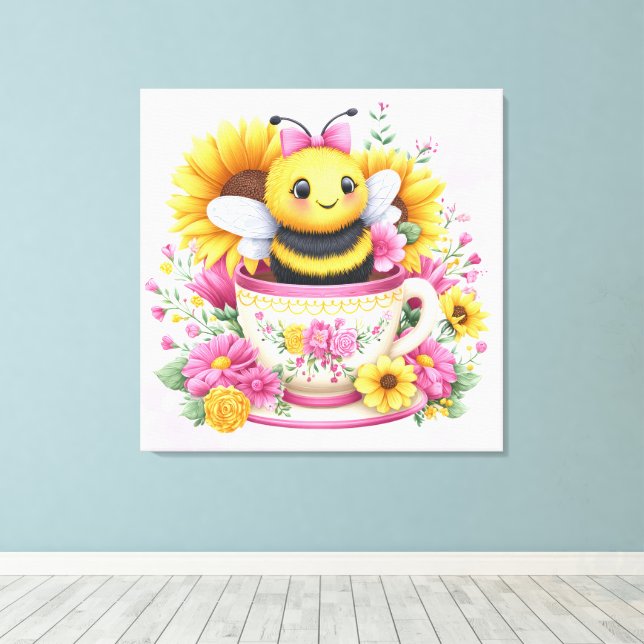 BeeSweet (Any Room)  Canvas Print (Insitu(Wood Floor))