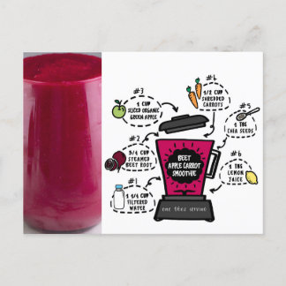 Beet Apple Carrot Smoothie Recipe Postcard