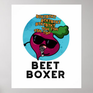 Beet Boxer Funny Beetroot Pun  Poster