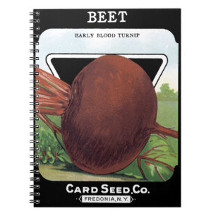 Beet Card Seed Co. packet Fredonia, NY Vintage Notebook