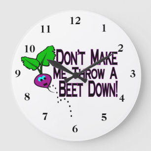 Beet Down Large Clock