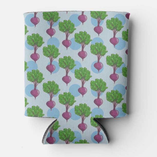 Beet plant pattern can cooler (Front)