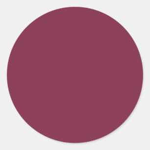 Beet Red Solid Colour Classic Round Sticker