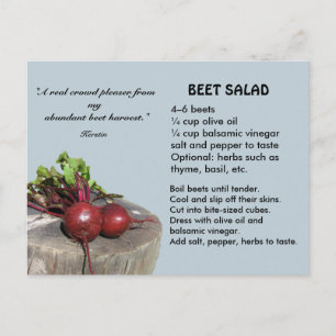 Beet Salad Recipe Postcard