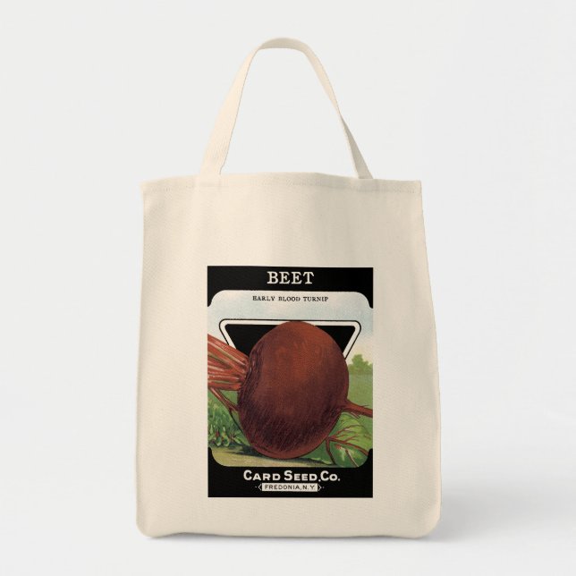 Beet Seed Packet Label Tote Bag (Front)