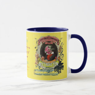 Beethovehen Funny Hen Animal Composer Beethoven Mug