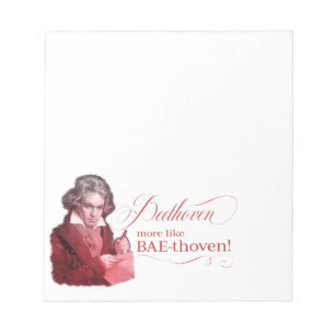 Beethoven BAEthoven Classical Composer Pun Notepad