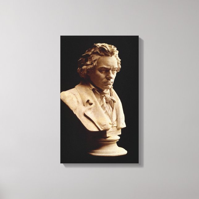 Beethoven bust statue canvas print (Front)