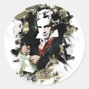 Beethoven Classic Round Sticker