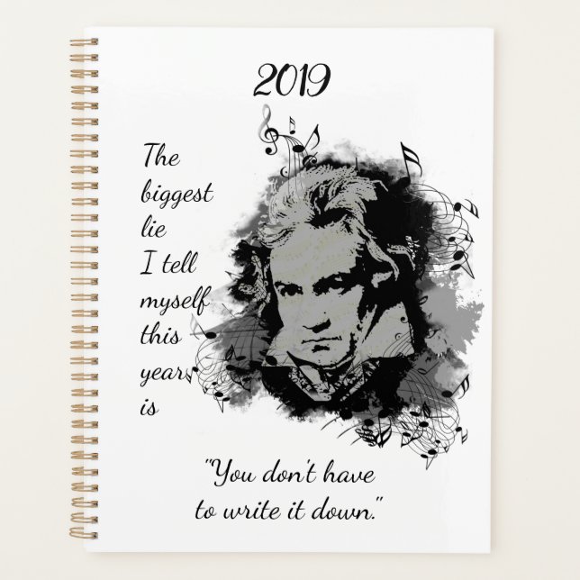 Beethoven Classical Music Composer Song-Writer Planner (Front)