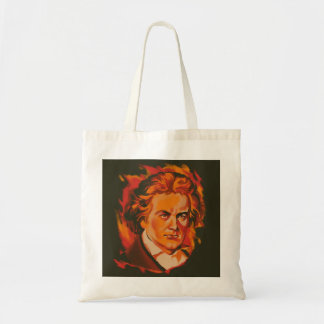 Beethoven Fire Palette Portrait Quote Tote Bag