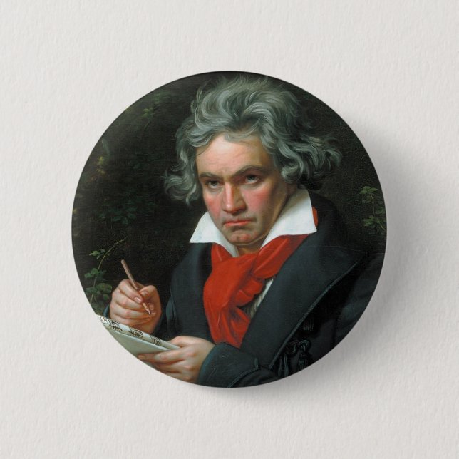 Beethoven Flair 6 Cm Round Badge (Front)