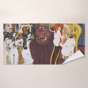 Beethoven Frieze(detail), Gustav Klimt Bath Towel