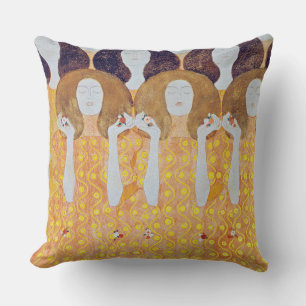 Beethoven Frieze (detail), Gustav Klimt Cushion