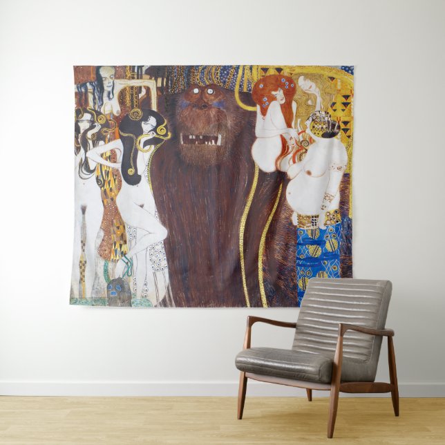 Beethoven Frieze(detail), Gustav Klimt Tapestry (In Situ (Horizontal))