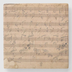 Beethoven Hammerklavier Sonata Music Manuscript Stone Coaster