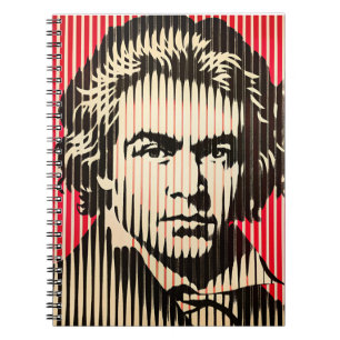 Beethoven in BAUHAUS optical illusion style Notebook