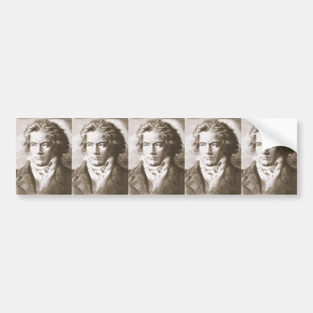 Beethoven In Sepia Bumper Sticker (Front)