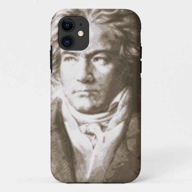 Beethoven In Sepia Case-Mate iPhone Case (Back)
