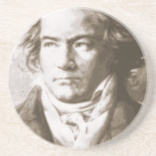 Beethoven In Sepia Coaster