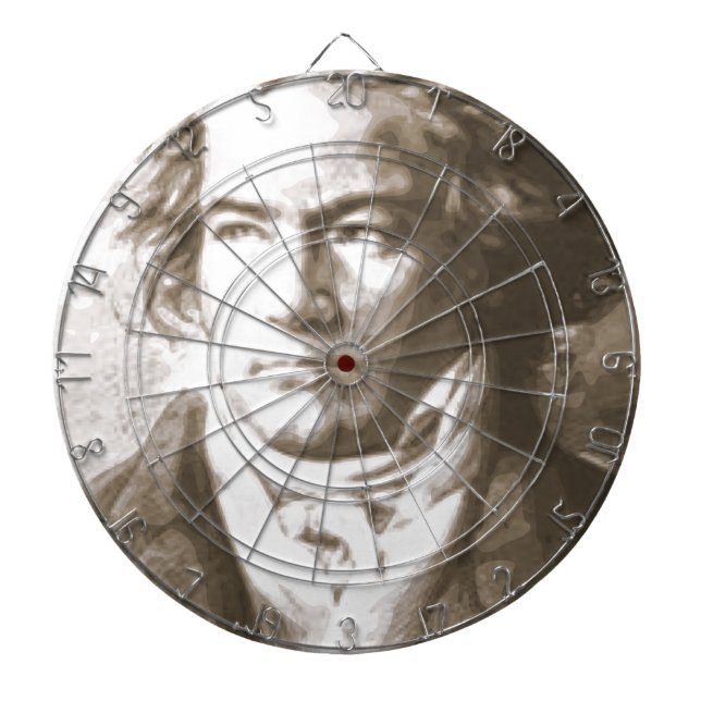 Beethoven In Sepia Dartboard (Front)