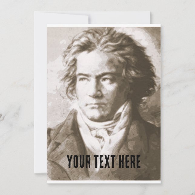 Beethoven In Sepia Invitation (Front)