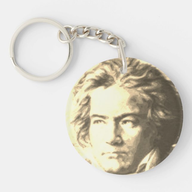 Beethoven In Sepia  Keychain (Front)