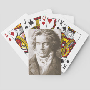 Beethoven In Sepia Playing Cards