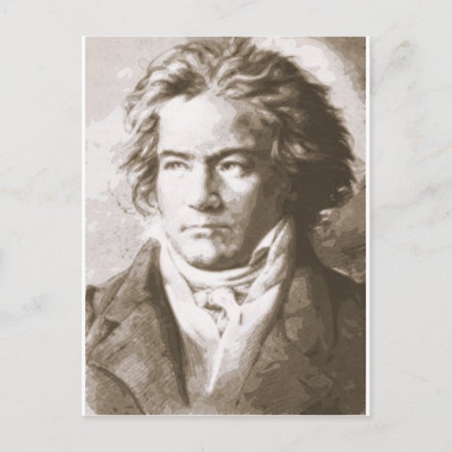 Beethoven In Sepia Postcard (Front)