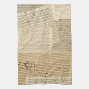 Beethoven Manuscript Medley Tea Towel