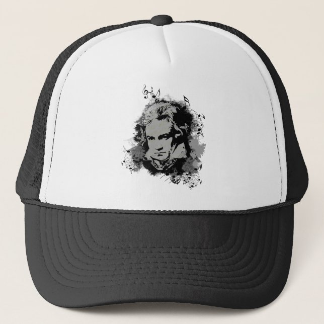 Beethoven Music Composer Musician Songwriter Trucker Hat (Front)