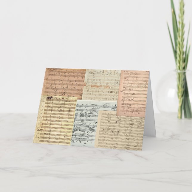 Beethoven Music Manuscripts Card (Front)