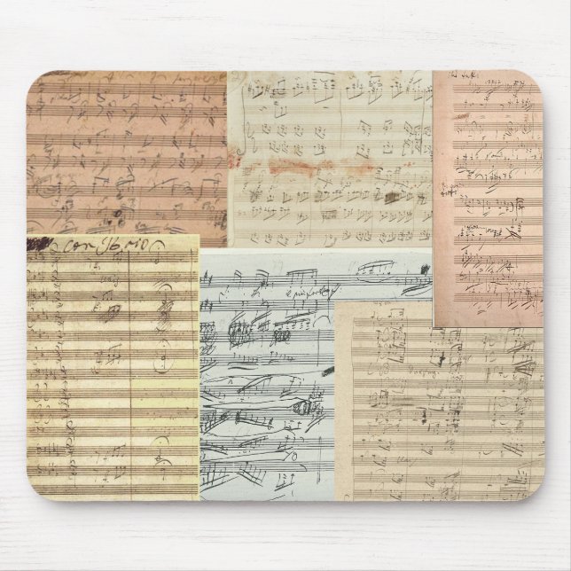 Beethoven Music Manuscripts Mouse Mat (Front)