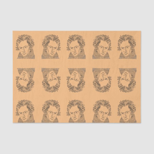Beethoven, music notes, music teacher, music tissue paper (Front)