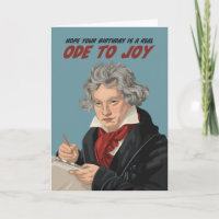 Beethoven Ode to Joy Birthday Folded Greeting Card