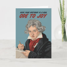 Beethoven Ode to Joy Birthday Folded Greeting Card