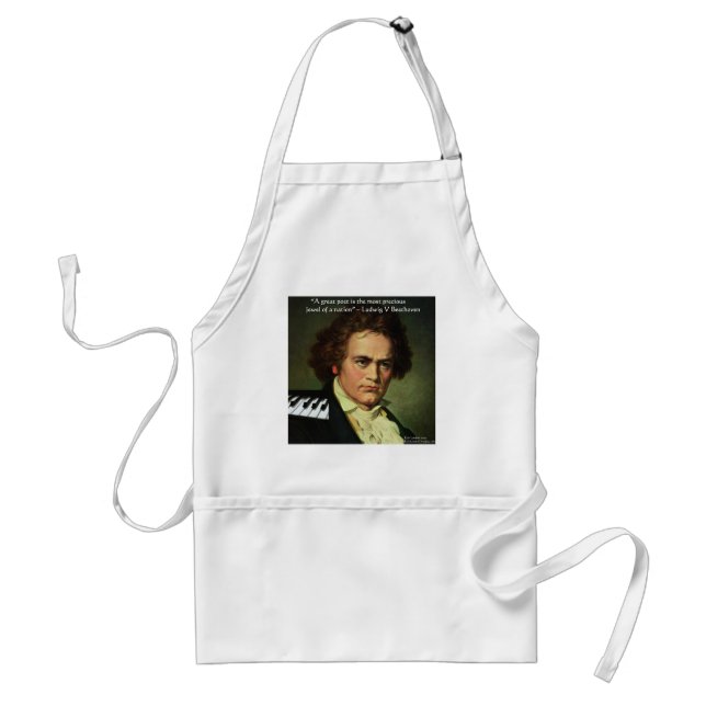 Beethoven & Poets/Gems Quote Gifts Tees & Cards Standard Apron (Front)